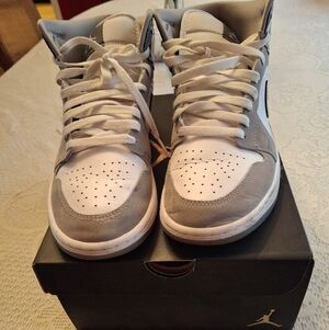 Nike White and Gray Athletic Sneakers
